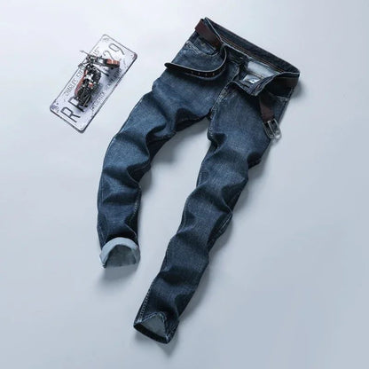 Mens High Quality Jeans Fashion Straight Denim Pants Men Classic Casual Jeans Male Plus Size Denim Trousers Ripped Jeans 28-40