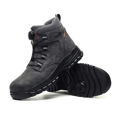 Botas de segurança masculinas à prova d'água, indestrutíveis, com biqueira de aço, anticorte, resistentes a perfurações, sapatos de segurança para motociclistas, Botas Para Hombre