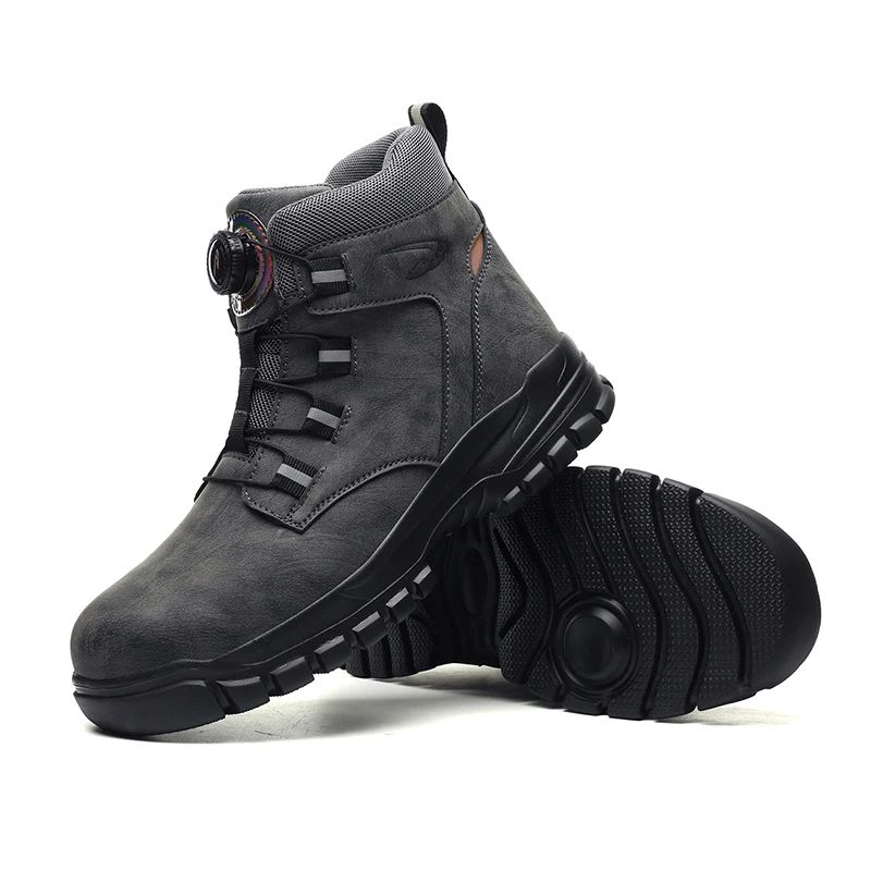 Botas de segurança masculinas à prova d'água, indestrutíveis, com biqueira de aço, anticorte, resistentes a perfurações, sapatos de segurança para motociclistas, Botas Para Hombre