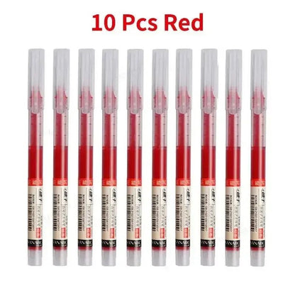 10/20PCS High Quality Needle Type Gel Pens Black Blue Red Ink Straight Liquid Pen  Stationery School & Office Supplies