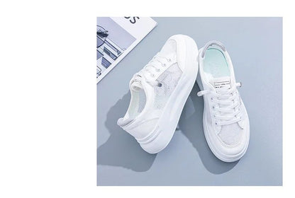 2024 White Tennis Athletic Woman Running Shoes Female Casual Sneaker Sports Comfortable Trend Loafers Skateboard Summer Leather