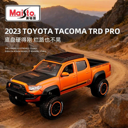 Novo Em Estoque Maisto 1:24 Toyota Tacoma Harley Davidson Chevrolet Camaro Zl1 Liga Fundida Modelo de Carro Miniatura Simulação Brinquedo