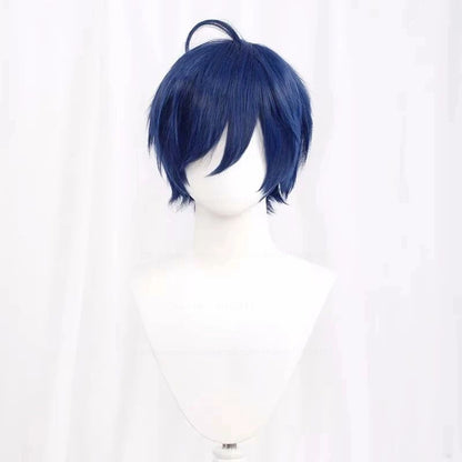 Synthetic Short Straight Cosplay Wig White Green Purple Brown Black Blue Gray Orange Red Fluffy Heat Resistant Hair Anime Wigs