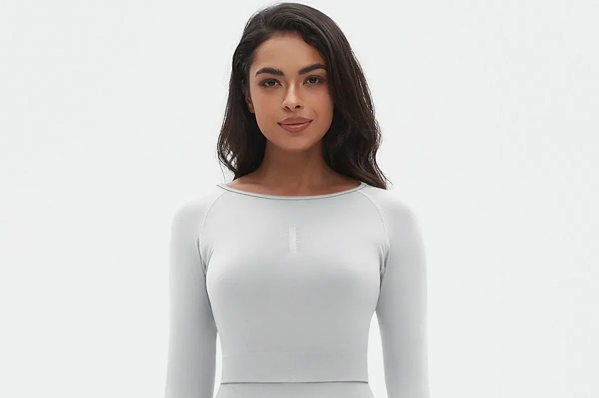 ALOS New Women Yogas T-shirts Solid Sports Top Long Sleeve Running Shirts AL Sexy O Navel Quick Dry Fitness Workout Tops