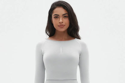 ALOS New Women Yogas T-shirts Solid Sports Top Long Sleeve Running Shirts AL Sexy O Navel Quick Dry Fitness Workout Tops