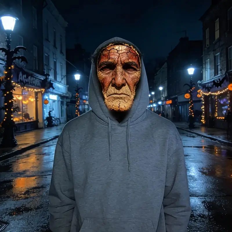 Red Soil Skull Mesh Mask — Stretchy, Breathable, and Suitable Stay Mysterious While Breathing Easy. Perfect for Halloween