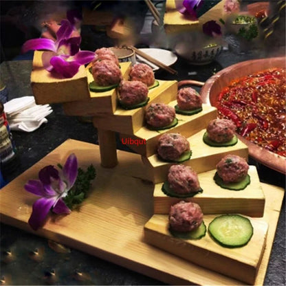 Ponte de Madeira Japonesa Barcos de Sushi Pinheiro Criativo Prato de Sushi Sashimi Bandeja Utensílios de Mesa para Sushi Decoração Ornamento