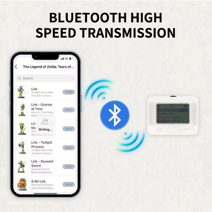 Para Allmiibo Chargeable Intelligent Simulator Emulator Bluetooth-Compatível Gravador Universal para Acessórios de Jogos Switch/Wiiu