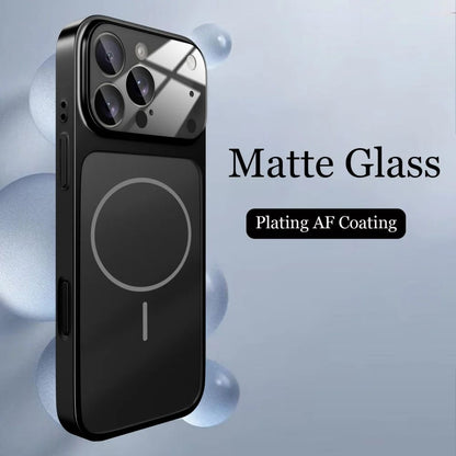 Capa Nano Fosca de Vidro Original Para iPhone 17 Air 16 15 14 13 Pro Max 17Pro Magnética Para Carregamento Sem Fio Magsafe Armor Funda