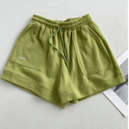 2025 Women's Comfortable Loose Wide-legged Drawstring A Pants Slim Waist Slim Fit Casual Home Versatile Sports Shorts New
