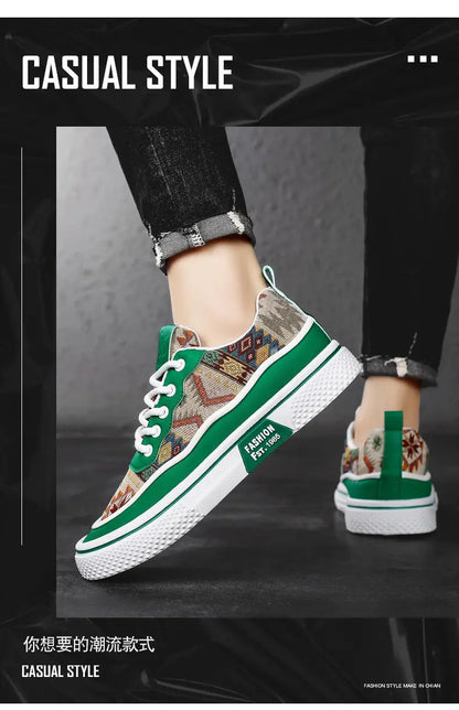 Men's Canvas Fashion Sneakers Trend Hot Sale Comfortable Man Casual Shoes Outdoor Non-slip Breathable Men Shoes Casual