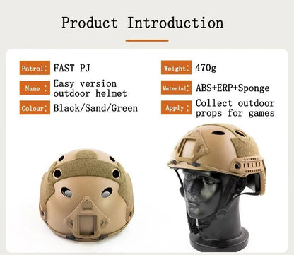 Capacete FAST Airsoft MH Capacete ABS Novo Engrossado para Esportes ao Ar Livre PJ Air Gun Tiro CS Equipamento de Proteção para Adulto