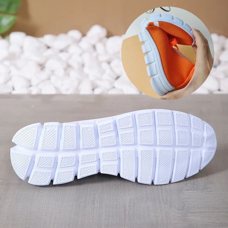 Fashion Striped Knitted Flats Women 2025 Summer Soft Sole Non Slip Walking Shoes Woman Plus Size 36-43 Low Heel Loafer Female