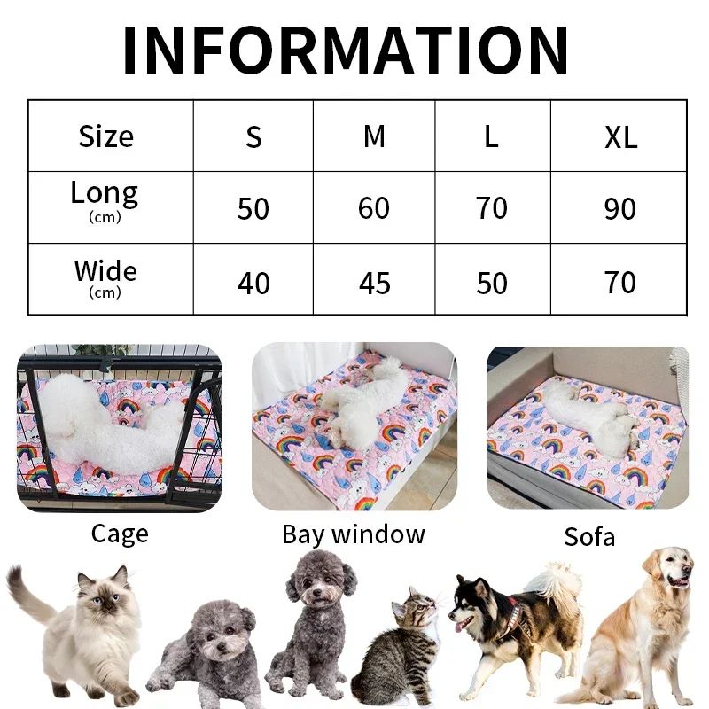 Pet Pee Pad Washable Pet Diaper Mat Reusable Mats for Dogs Dog Bed Urine Washable Dog Training Pad Four Seasons Pet Mat Cover