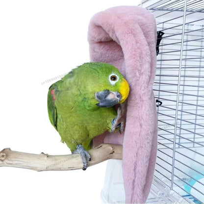 Rede de Pássaros de Pelúcia Macia, Inverno, À Prova de Vento, Gaiola de Pássaros, Cama Suspensa para Papagaios, Caverna de Periquitos, Tenda Esconderijo, Suprimentos para Pássaros de Estimação