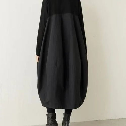 2023 Autumn/Winter New Arrival Japanese Korean Style Leisure Knit Long Sleeve Round Neck Dress Stock Available