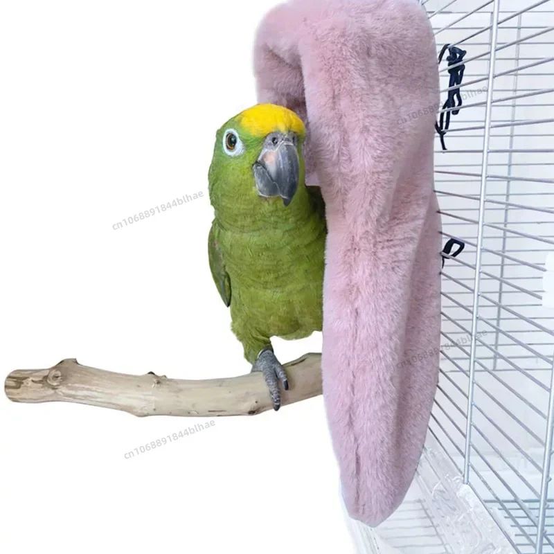 Rede de Pássaros de Pelúcia Macia, Inverno, À Prova de Vento, Gaiola de Pássaros, Cama Suspensa para Papagaios, Caverna de Periquitos, Tenda Esconderijo, Suprimentos para Pássaros de Estimação