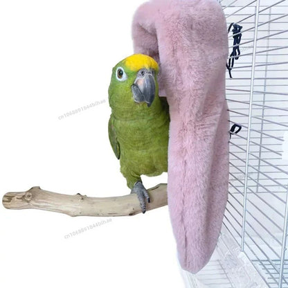 Rede de Pássaros de Pelúcia Macia, Inverno, À Prova de Vento, Gaiola de Pássaros, Cama Suspensa para Papagaios, Caverna de Periquitos, Tenda Esconderijo, Suprimentos para Pássaros de Estimação