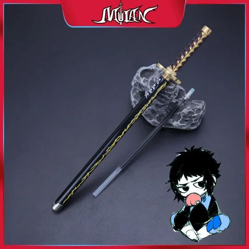 Caneta espadada de ponta de feltro de 7,5 polegadas Demon Slayer Nichirin, modelo de liga de espada, caneta katana Tanjirou, arma de anime Kimetsu No Yaiba, brinquedo Rengoku
