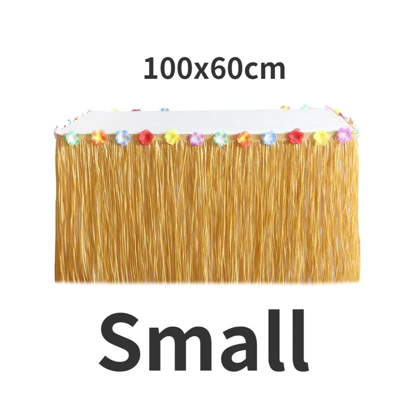 Luau Grass Table Skirt Hawaiian Flower Grass Skirts for Luau Party Summer Tropical Hawaiian Party Decorations