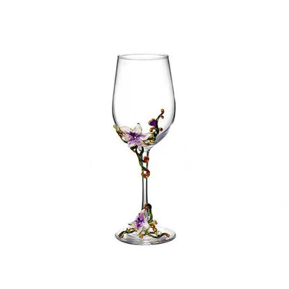 Taças de Cristal Criativas com Esmalte para Champagne Conjunto de Taças de Luxo Taças de Vinho Taça Vintage para Beber