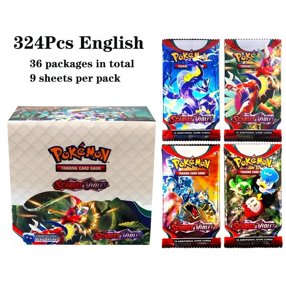 324 pçs/caixa Pokémon TCG: Sol e Lua, Escuridão Incendiada, 36 Pacotes, Caixa de Booster, Jogo de Cartas Pokémon, Brinquedos Colecionáveis, Jogo de Tabuleiro Prismático