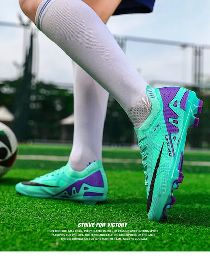 Men Football Shoes Cleats Outdoor Grass Society Training Match Football Field Boots Resistant Studded Soccer Shoes Sport Wear