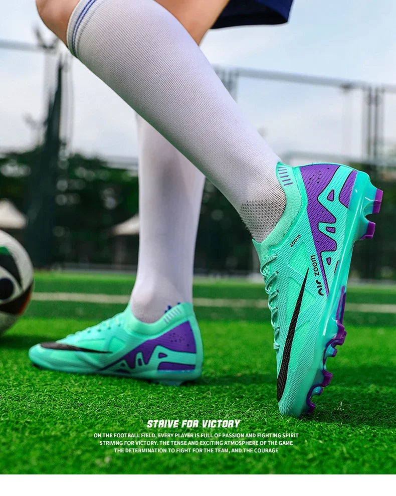Men Football Shoes Cleats Outdoor Grass Society Training Match Football Field Boots Resistant Studded Soccer Shoes Sport Wear