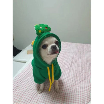 Roupa de Natal para Cães Roupa de Inverno Quente para Cães de Pequeno e Médio Porte Alce Papai Noel Cães Gatos Casaco Moletom Fantasia de Natal para Cães