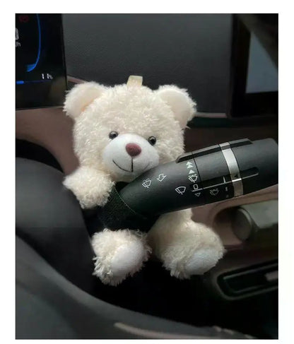 New Soft Panda Car Doll, Funny Cartoon Gear Shift Knob Cover Anti-Skid Dashboard Ornament for Automotive Interior Decor