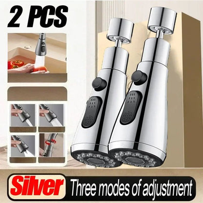 1pc Faucet Extender Metal Alloy,Three Modes,Head Water Saver Home Extended Shower Spray Filter  Faucet Extender  Kitchen
