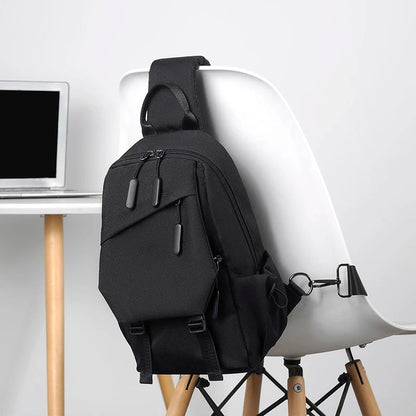 Men Multi-composition Shoulder Crossbody Bag Sports Chest Bag Waterproof Wear-resistant Outdoor Sports Travel