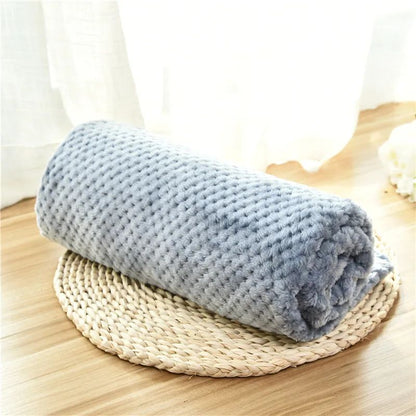 Cobertor macio para animais de estimação, manta de dormir de pelúcia para cães, cor sólida, lavável, almofada de sofá portátil, manta quente para gatos, tapete doméstico para o inverno