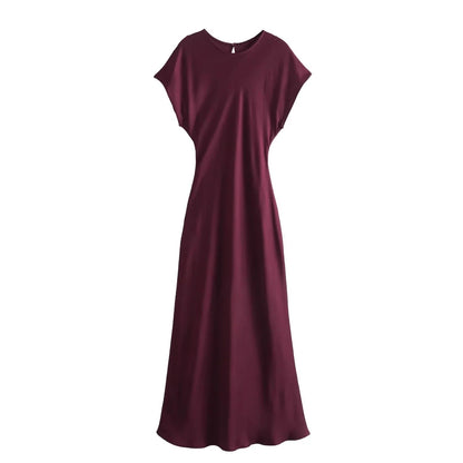 TRAFSHE Midi Satin Dress Woman Long Dresses For Women Chic And Elegant Evening D