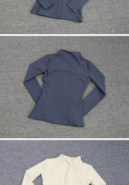 Sports Coat Women's Shirt Yoga Slim Long Sleeve Fast Running Thin Pilates Fitness Suit Top Clothing