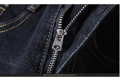 Calça Jeans Masculina Reta Masculina 2025 Nova Elástica Slim Fit Calças Confortáveis Macias de Negócios Calças Jeans Masculinas de Marca