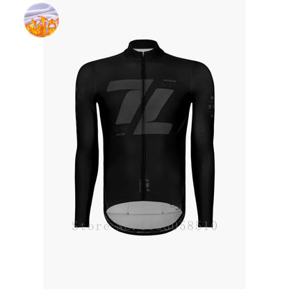 RH77 Winter Cycling Jackets Long Sleeves Thermal Fleece Cycling Clothing MTB Cycling Warm Road men windproof Bike Sportswear