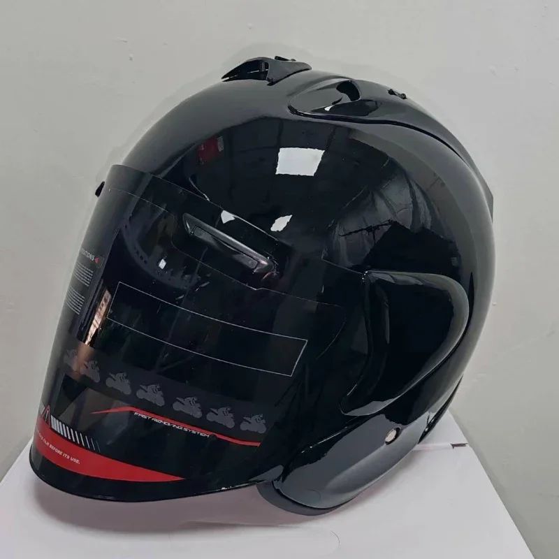 Ram3 Bright Black Half Helmet Men and Women Motorcycle Off-Road Summer Helmet Downhill Racing Mountain Cross Casco Capacete