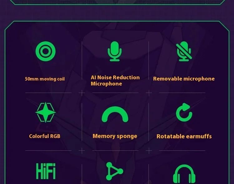 VALKYRIE VK S1 Fones de Ouvido Gamer Sem Fio 3 Modos Bluetooth HiFi Driver Dinâmico de 50mm Grande Baixa Latência Chip Esports Fones de Ouvido Personalizados