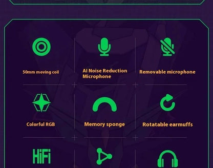 VALKYRIE VK S1 Fones de Ouvido Gamer Sem Fio 3 Modos Bluetooth HiFi Driver Dinâmico de 50mm Grande Baixa Latência Chip Esports Fones de Ouvido Personalizados