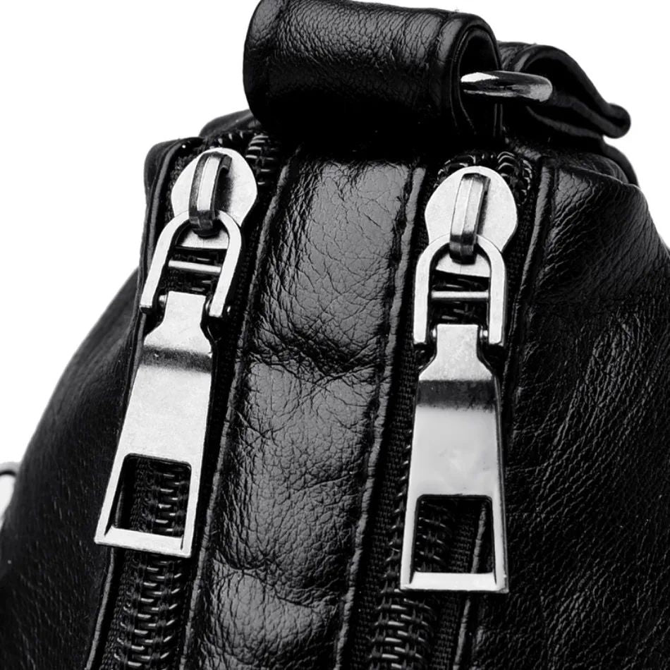 Fashion Soft Leather Crossbody Bags for Women 2025 Casual Female Multi Pocket Messenger Bags Retro Handbags Ladies Shoulder Bags