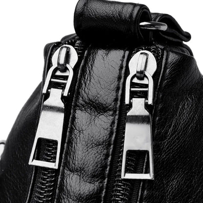 Fashion Soft Leather Crossbody Bags for Women 2025 Casual Female Multi Pocket Messenger Bags Retro Handbags Ladies Shoulder Bags