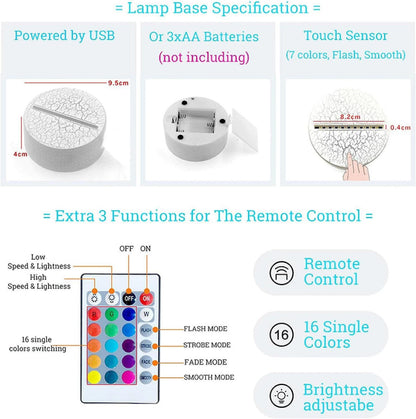 3D LED Gaming Party Setup Lamp Gaming Room Lamp Decoration USB Powered Night Light Table Lamp For Bedroom Decor Christmas Lights