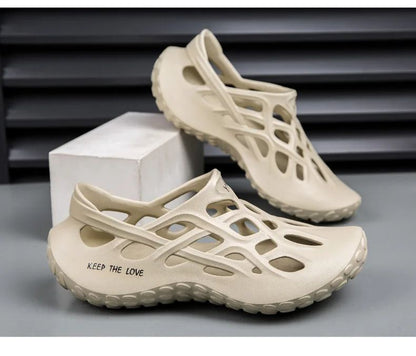 Summer Men Sandals Light EVA Men's Casual Shoes Hole Shoes Clogs Lovers Home Garden Outdoor Male Beach Flat Slippers Big Size