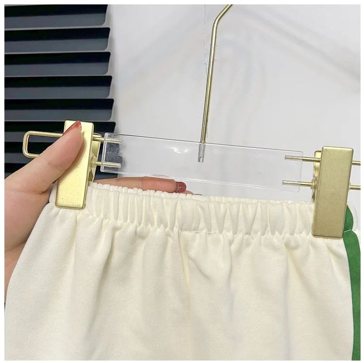 Children's Top and Bottom Clothes Set Short-sleeved Suit Striped Girls Boys T-shirt Summer Children's Clothing Loungewear Outfit