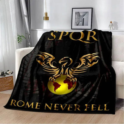 Roman SPQR logo printed blankets Children's warm blanket soft and comfortable blanket home travel blankets birthday gift