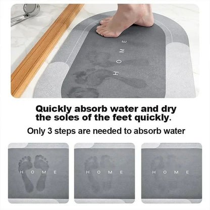 Marble Texture Bath Mat Non-slip Super Absorbent Toilet Bathroom Floor Rug Living Room Porch Entrance Carpet Home Bedroom Decor