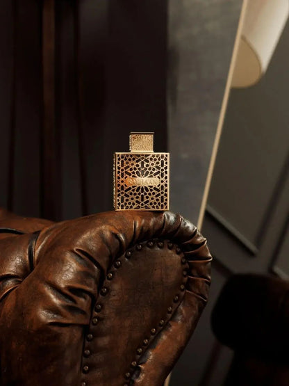 Perfume Gold-Lattice Arabesque Eau De Parfum Opulento Oriental Amadeirado Intrincado Luxuoso Alta Qualidade Fixação Duradoura Spray