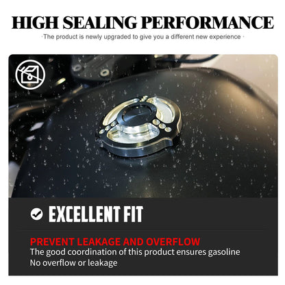 Tampa de combustível/óleo cromada preta para motocicleta Harley Sportster 883 1200 XL XR Iron Dyna Touring Softail FLHR