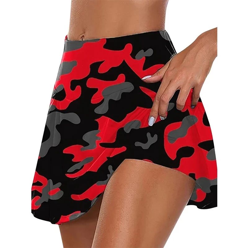 12 Colour Leopard Print Butt Lifting Skorts Casual Summer Workout High Waist Shorts Women's Clothing